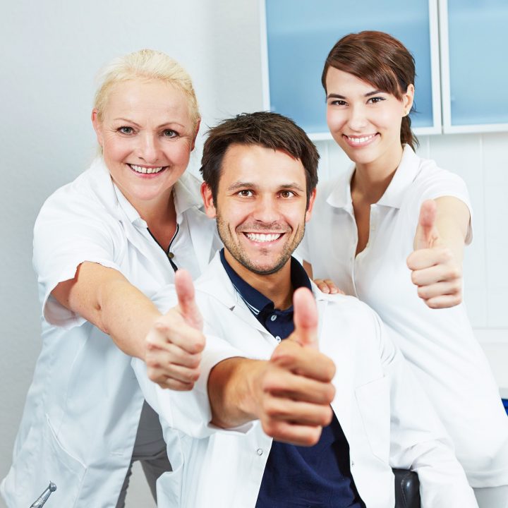 happy dentist