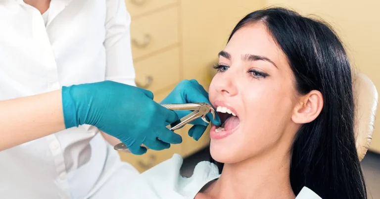Dental procedure in progress with professional and patient
